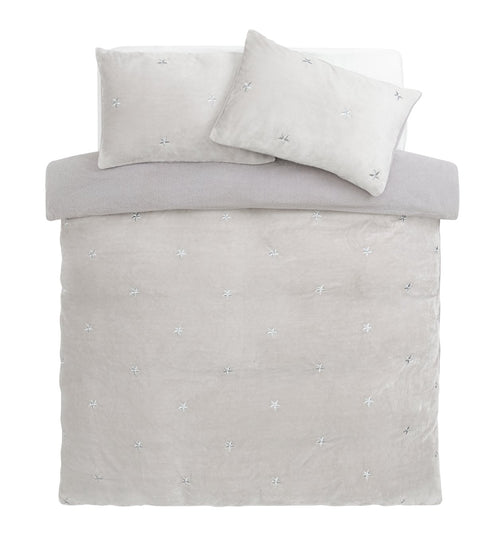 ARGOS HOME Embroidered Star Fleece Bed Set